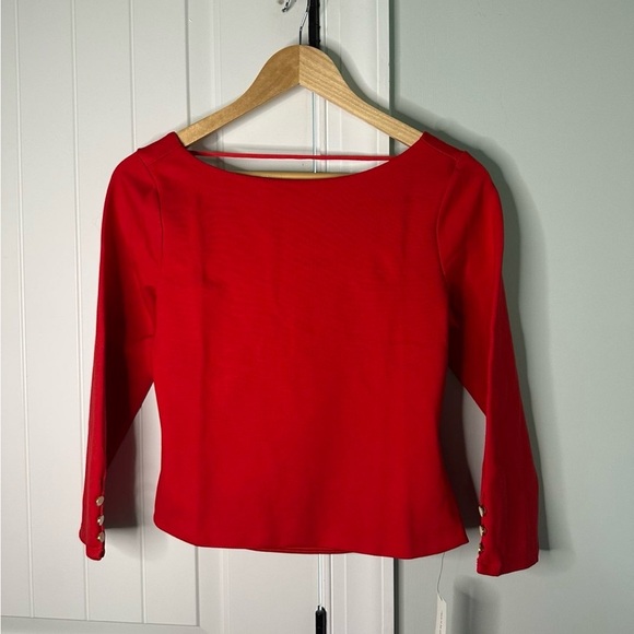 Reformation -Red Knit Top Size S-NWT- Jalen style-Retails $118.00 - Picture 5 of 14